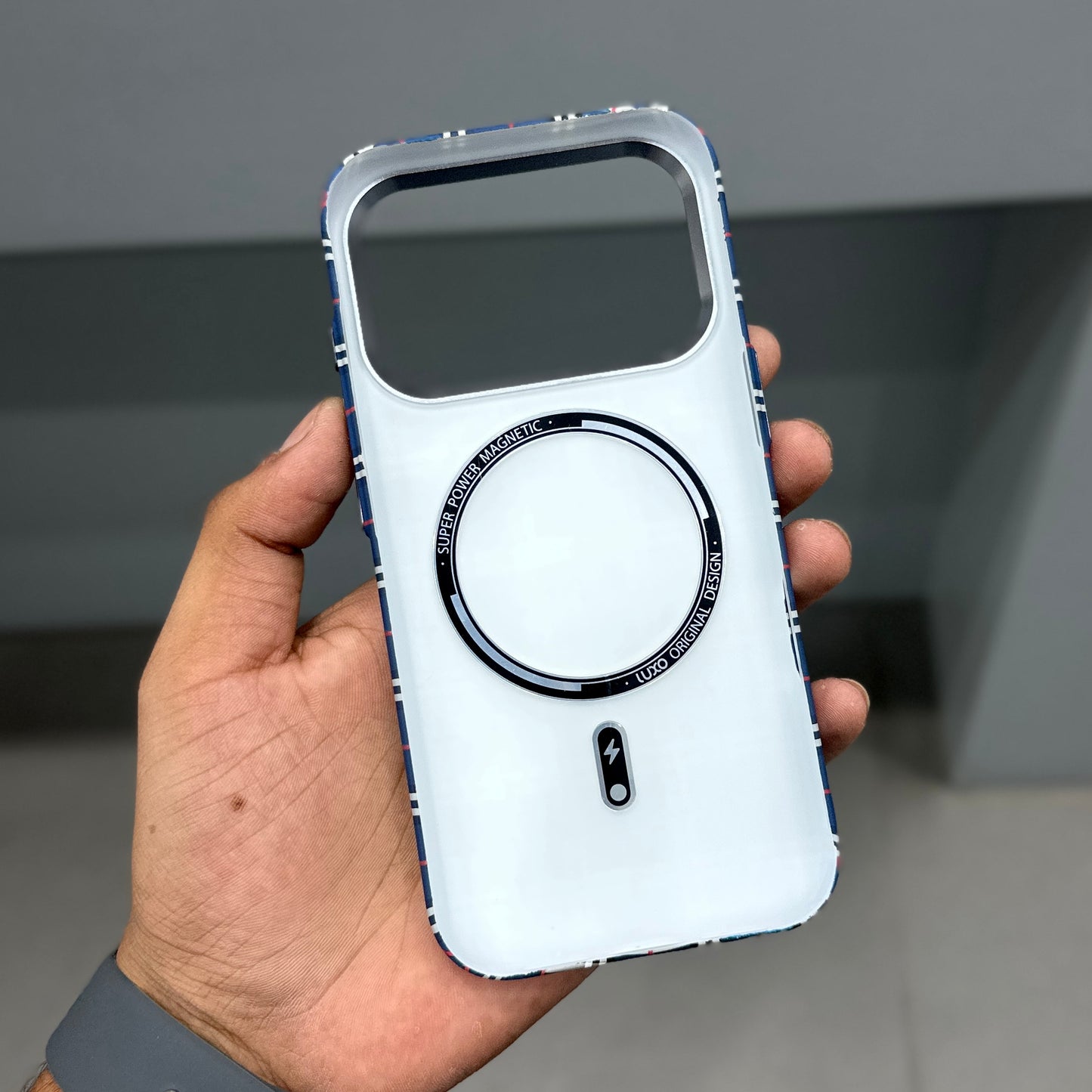LUXO CARBON CASE - BLUE CHECK ( No. 2499 )