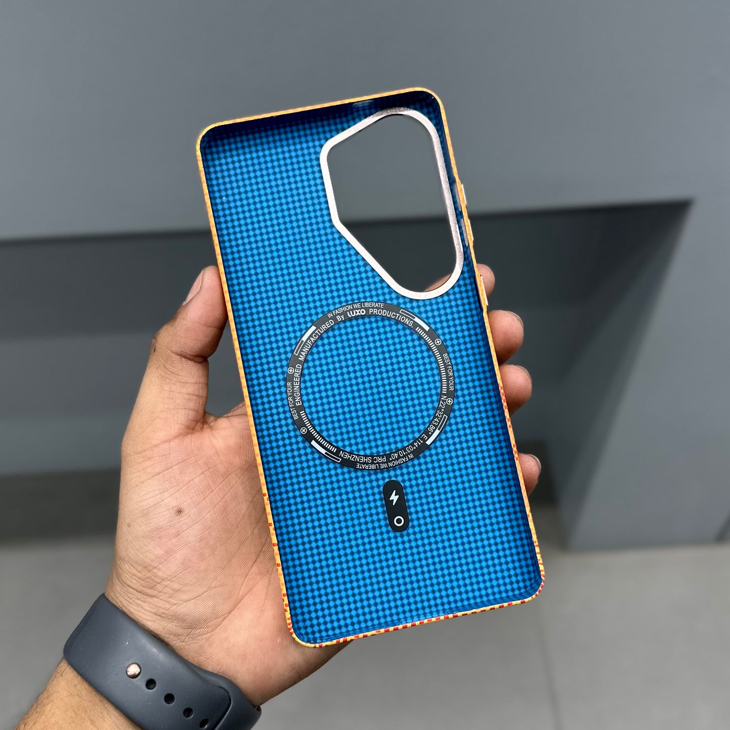 LUXO CARBON CASE SAMSUNG - ORANGE STARS ( No. 3171 )