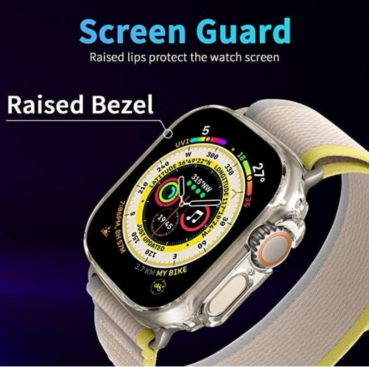 iWatch Bumper Case Without Glass- Transparent Glossy ( No.1357 )