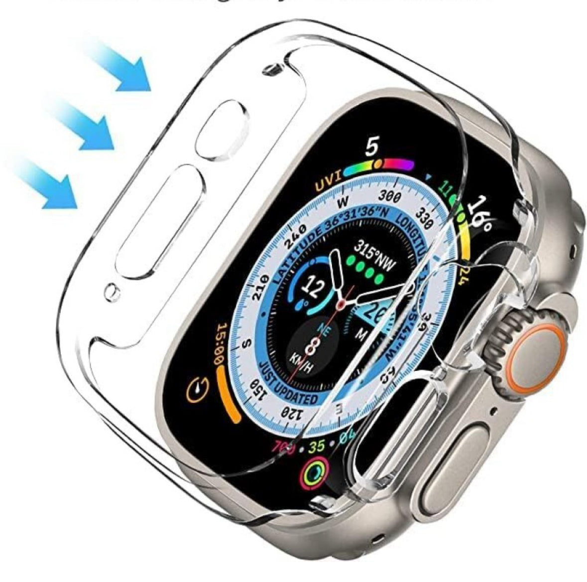 iWatch Bumper Case Without Glass- Transparent Glossy ( No.1357 )
