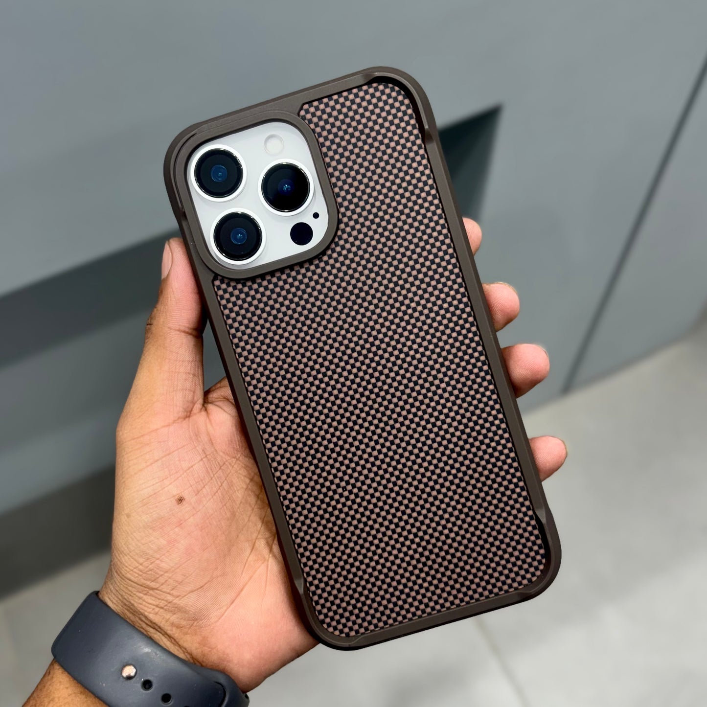 Pita with Magsafe Case - Brown park check ( No. 2160 )