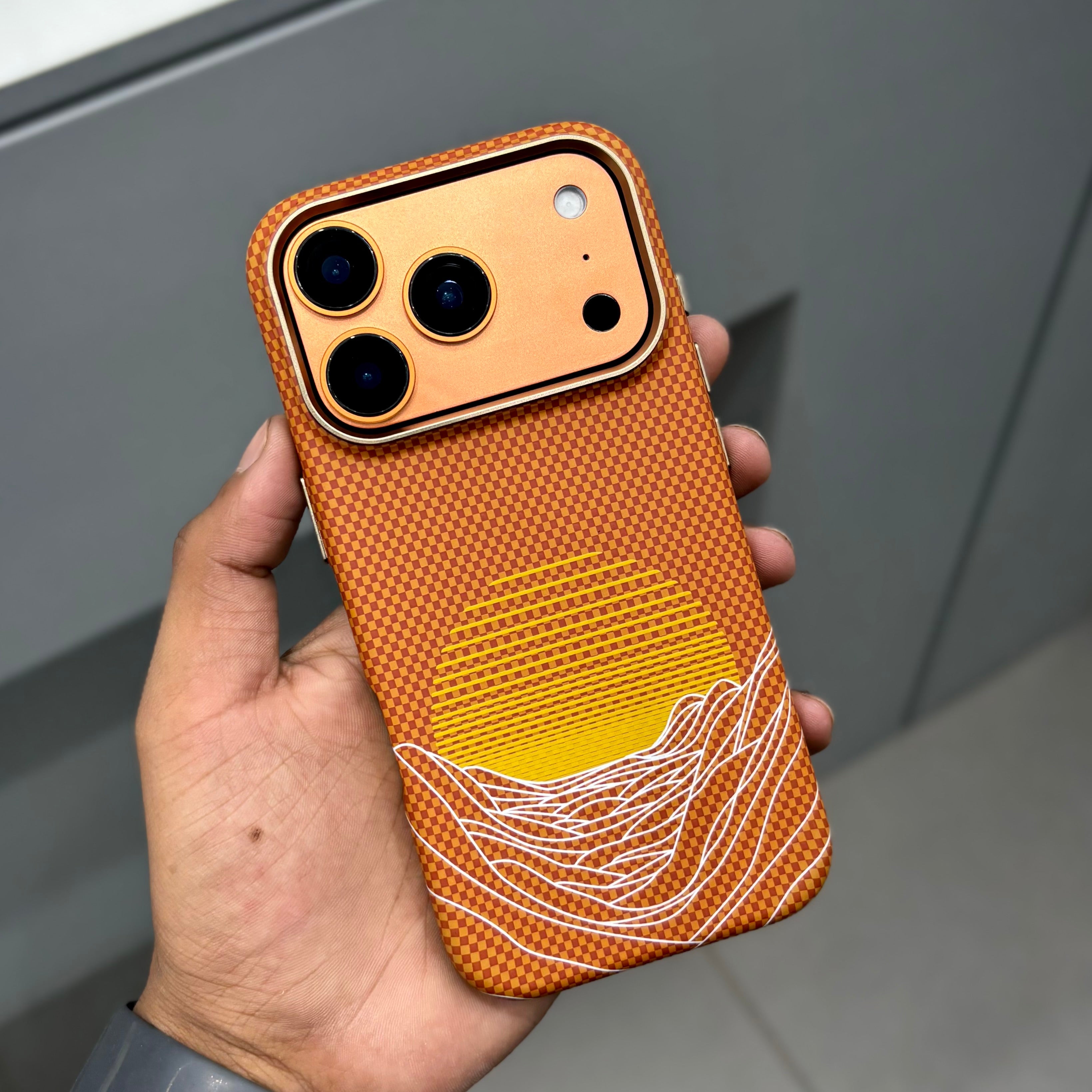 KDM Grafix Sunset with Magsafe Case - Orange ( No. 2222 )