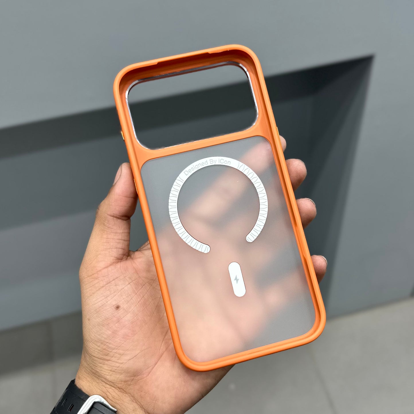 ICON SEMI TRANSLUCENT CASE MAGSAFE - ORANGE ( No. 2869 )