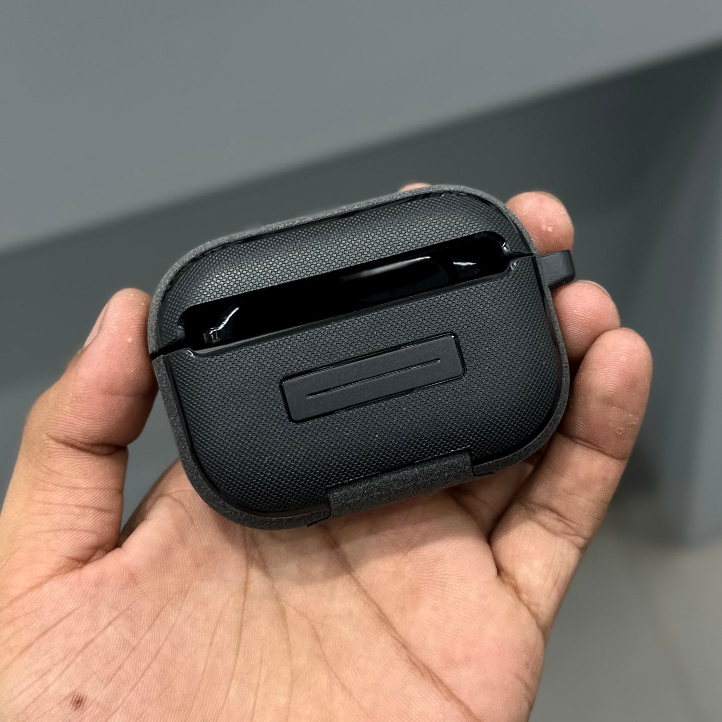 SANORK AIRPODS CASE WITH STAND - GREY ( No. 3447 )