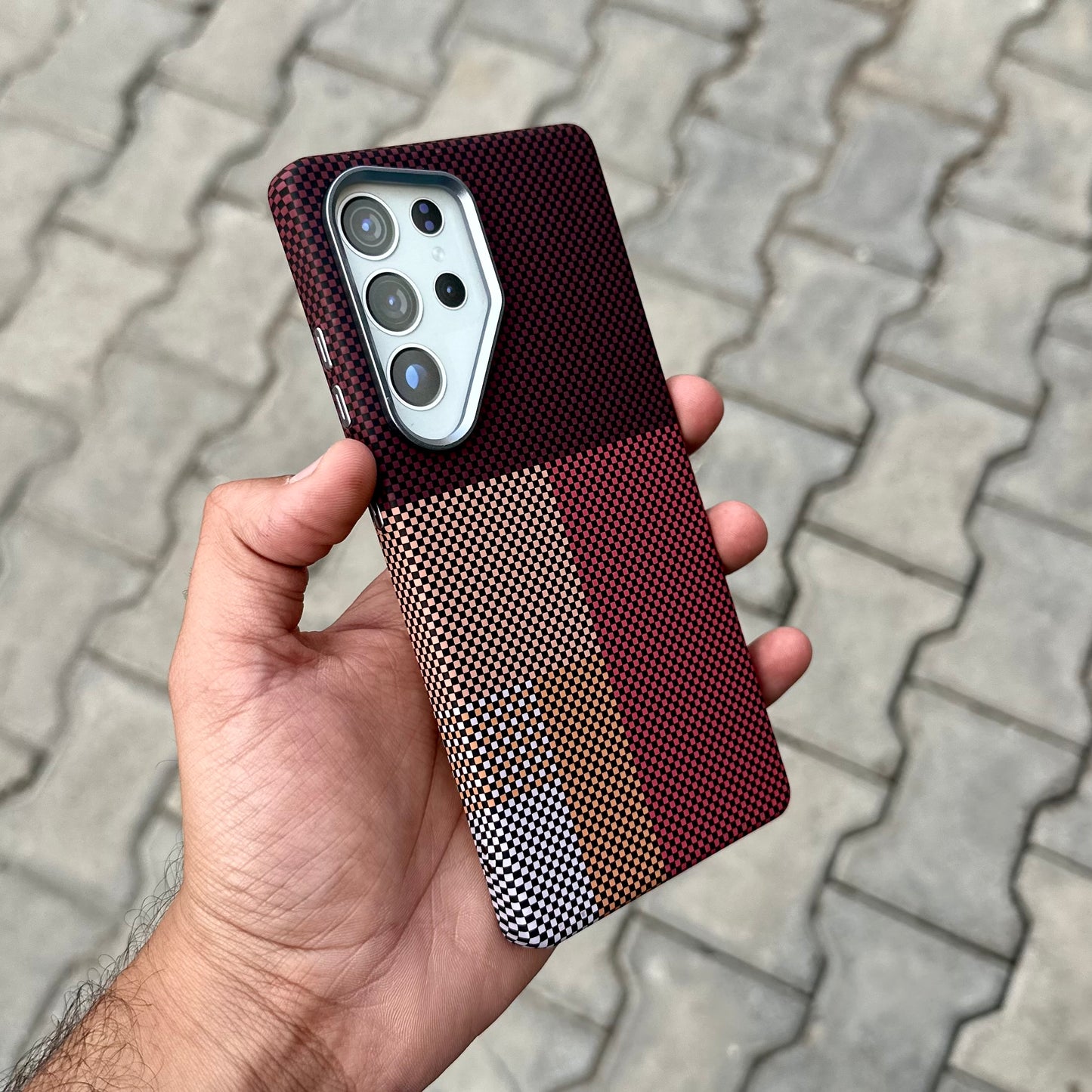 Luxo Brown Check 10.0 Case With Magsafe-Samsung ( No. 1890 )