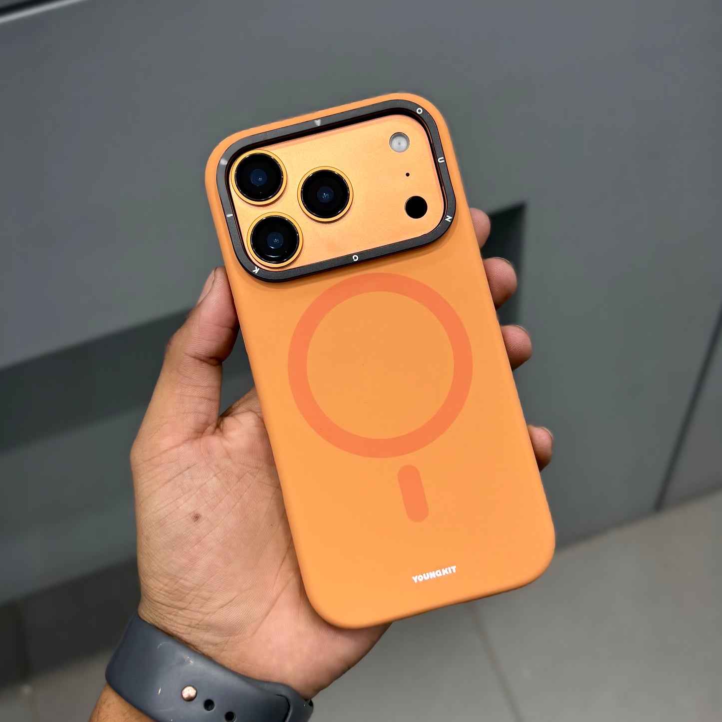 YOUNGKIT HARD SILICON MAGSAFE CASE - Orange ( No. 2392 )