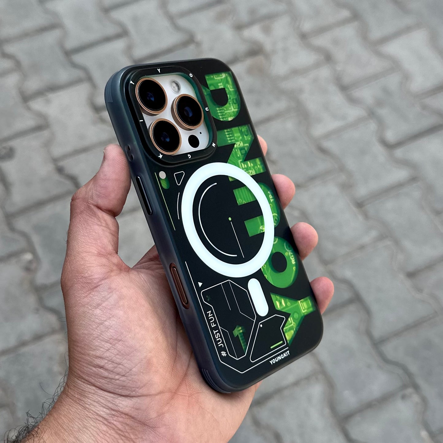 Youngkit Cyberpunk Case-Green Black ( No. 1389 )