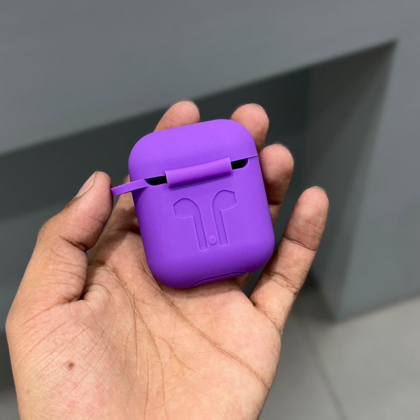 AIRPODS SILICON CASE - PURPLE ( No. 2672 )