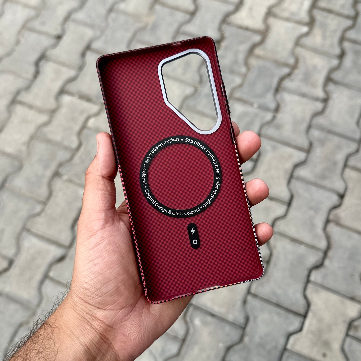 Luxo Brown Check 10.0 Case With Magsafe-Samsung ( No. 1890 )