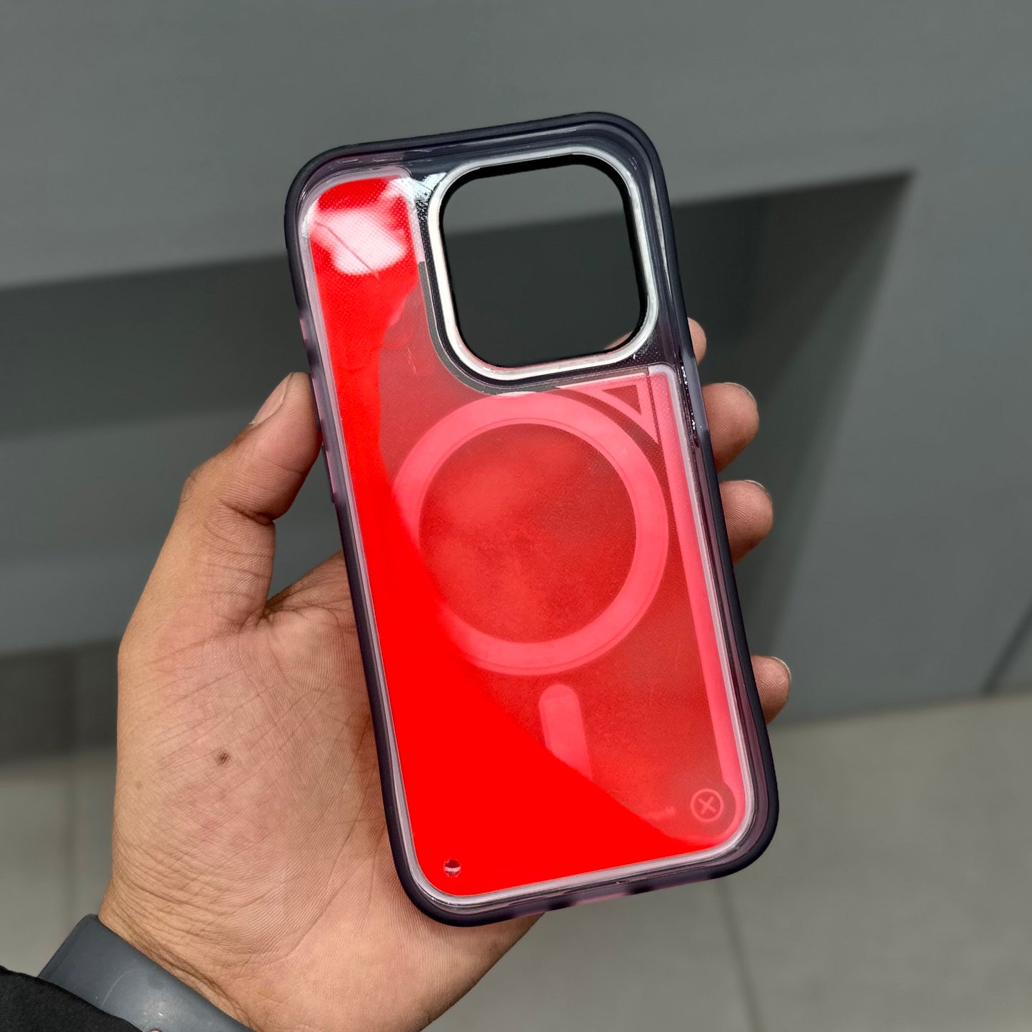 GRAFIX SAND FLOTING CASE WITH MAGSAFE - ORANGE ( No. 2649 )