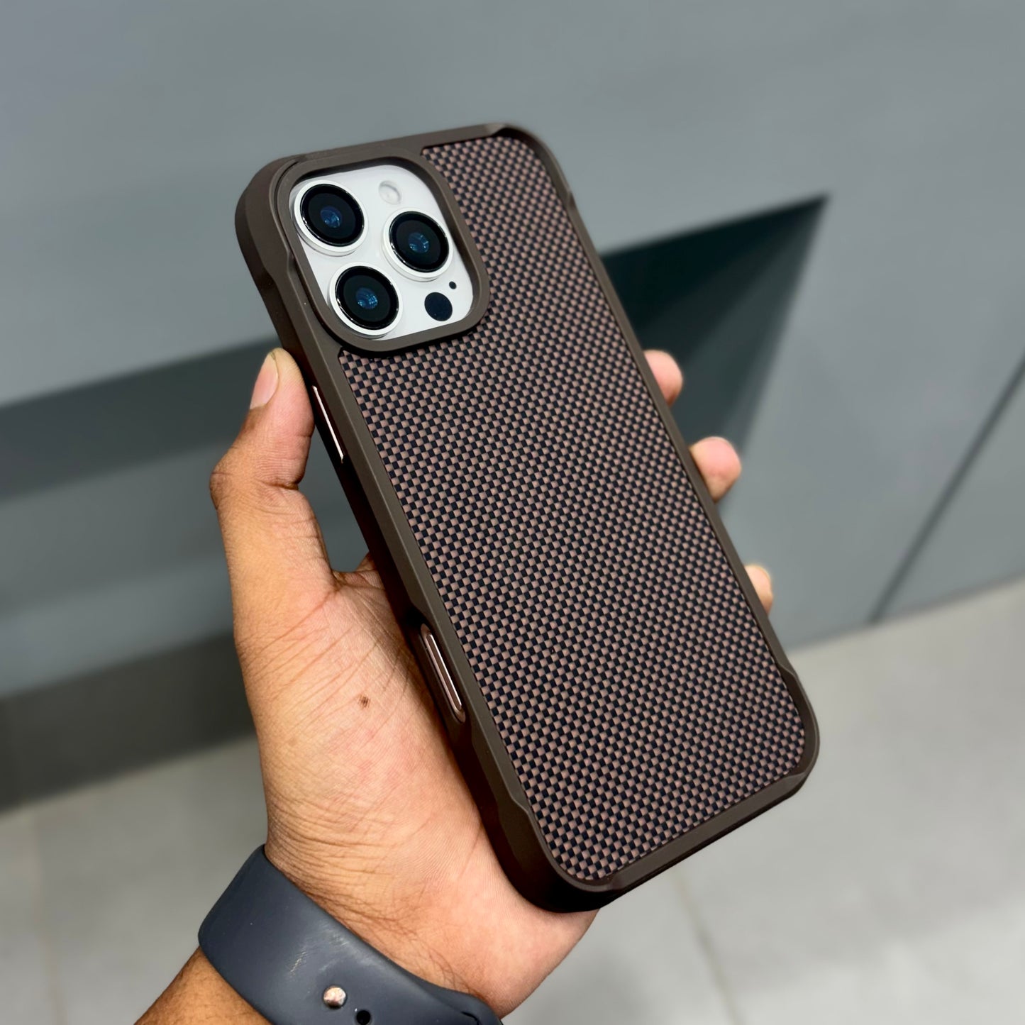 Pita with Magsafe Case - Brown park check ( No. 2160 )