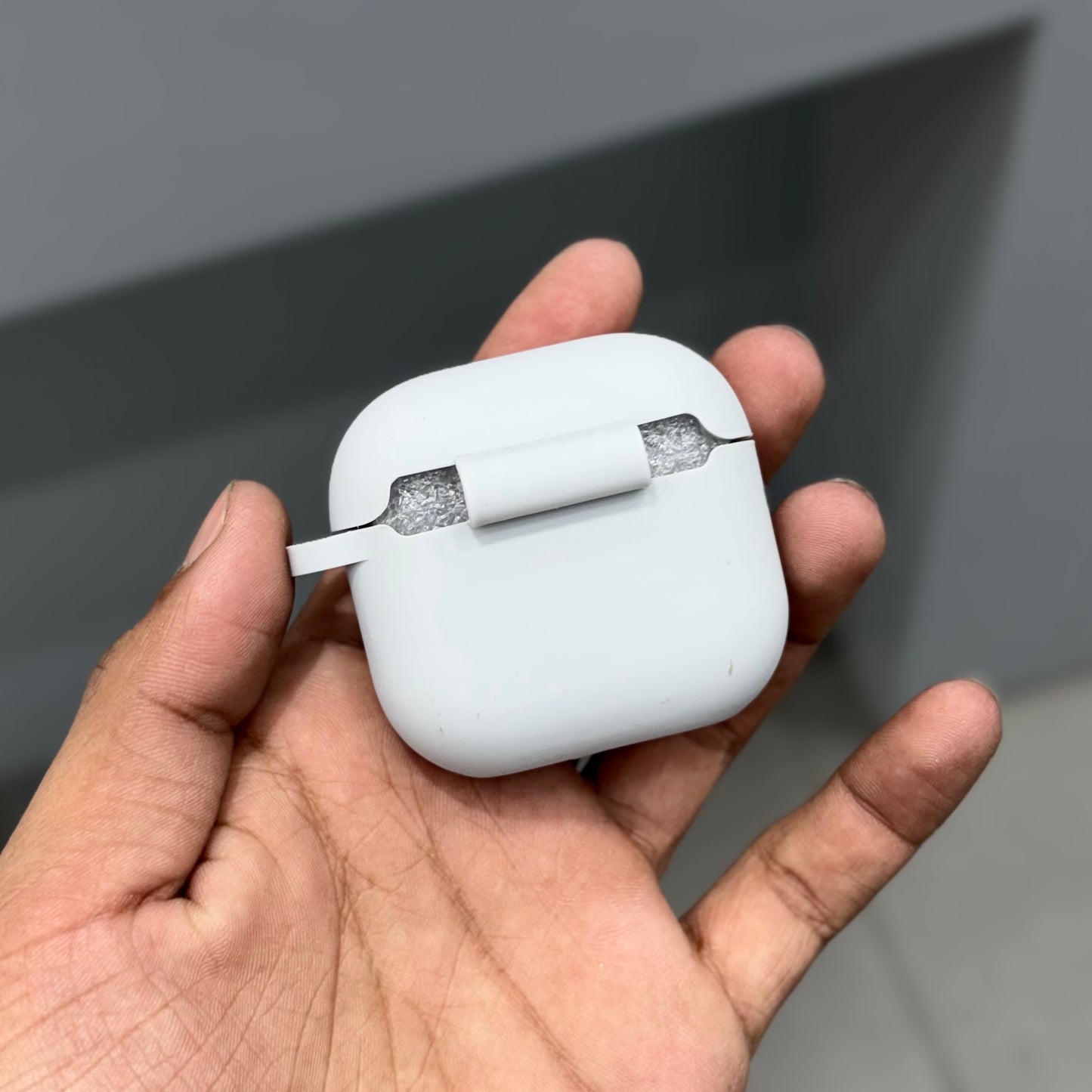 AIRPODS SILICON CASE - GREY ( No. 2675 )