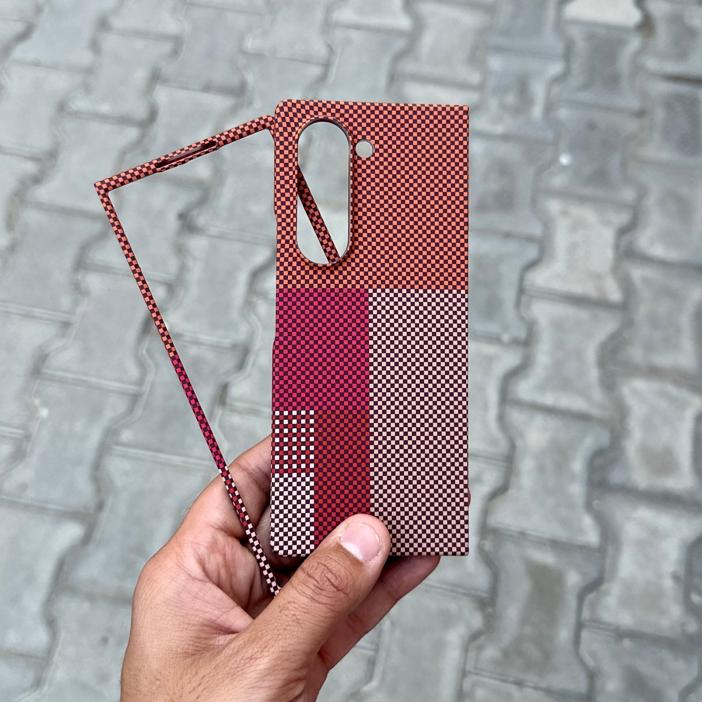 Luxo Orange Check With Magsafe-Samsung ( No. 1891 )