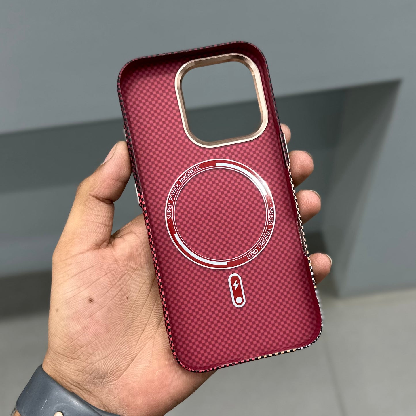 LUXO MAGSAFE CASE - COPPER CHECK ( No. 3585 )