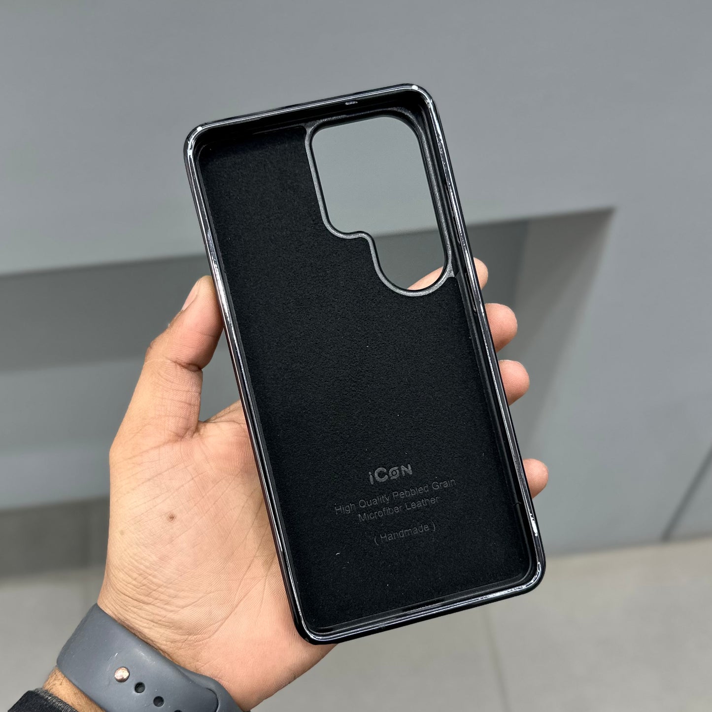 ICON LUXURY LEATHER STAND CASE SAMSUNG - BLACK ( No. 3057 )