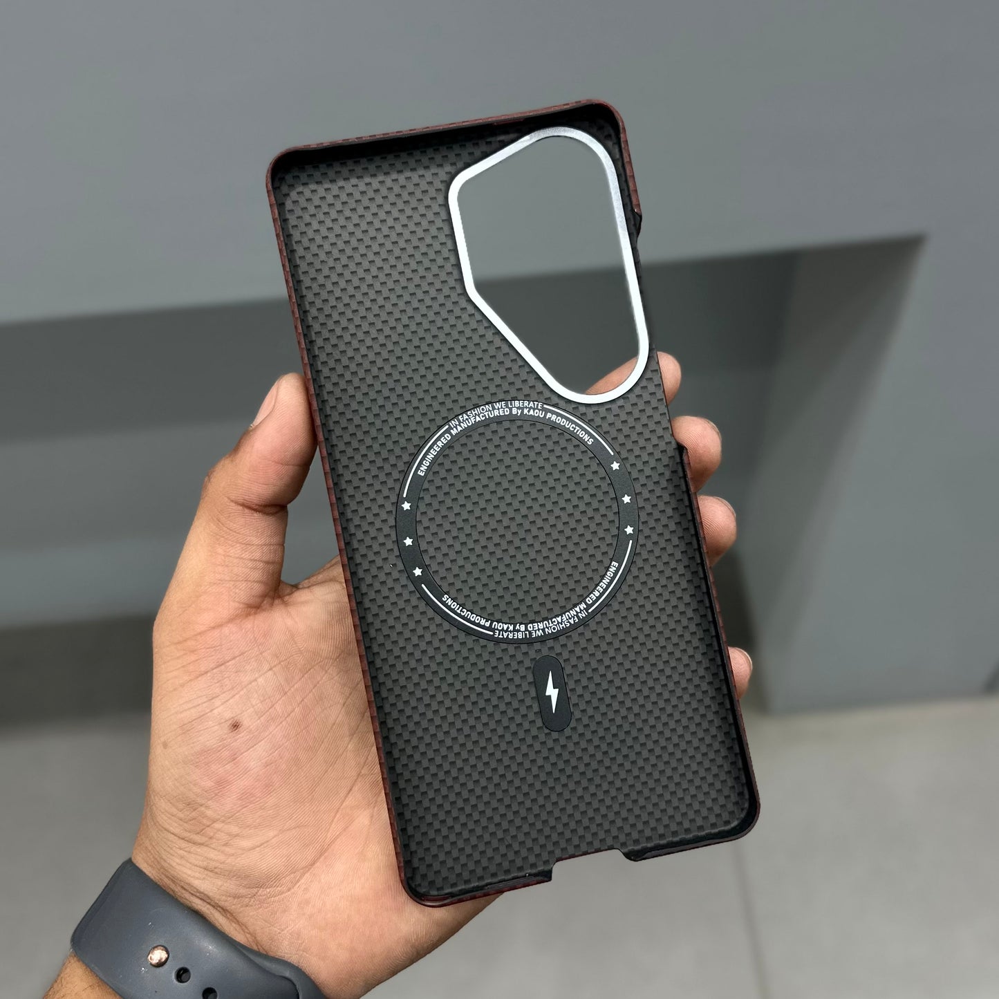 KAOU CARBON STEALTH MAGSAFE - SAMSUNG - BLACK ( No. 3230 )