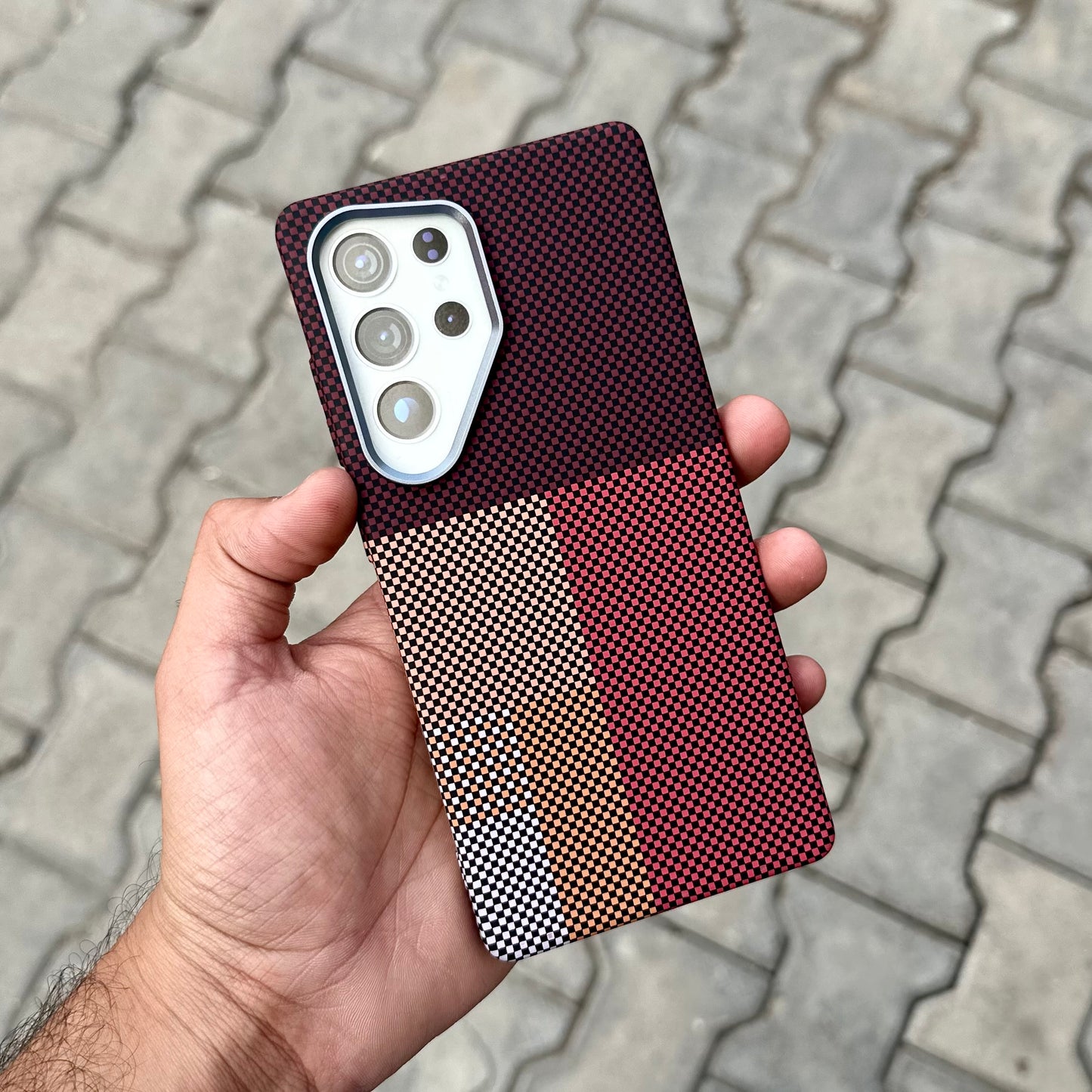 Luxo Brown Check 10.0 Case With Magsafe-Samsung ( No. 1890 )