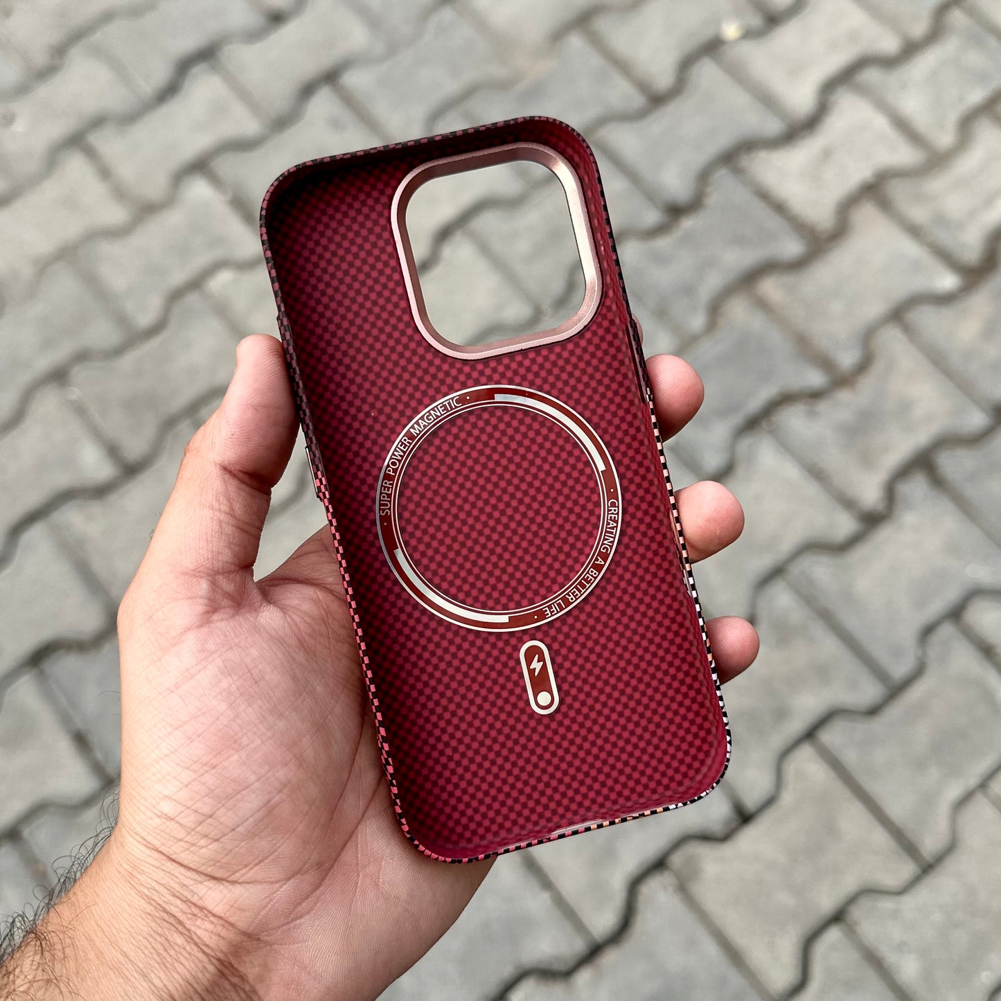 Luxo BrownCheck 10.0 Case With Magsafe ( No. 1889 )