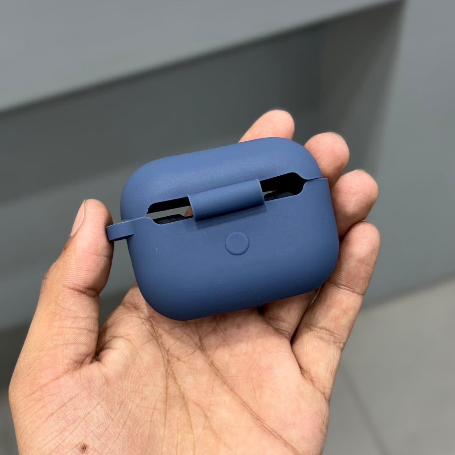AIRPODS SILICON CASE - BLUE ( No. 2668 )