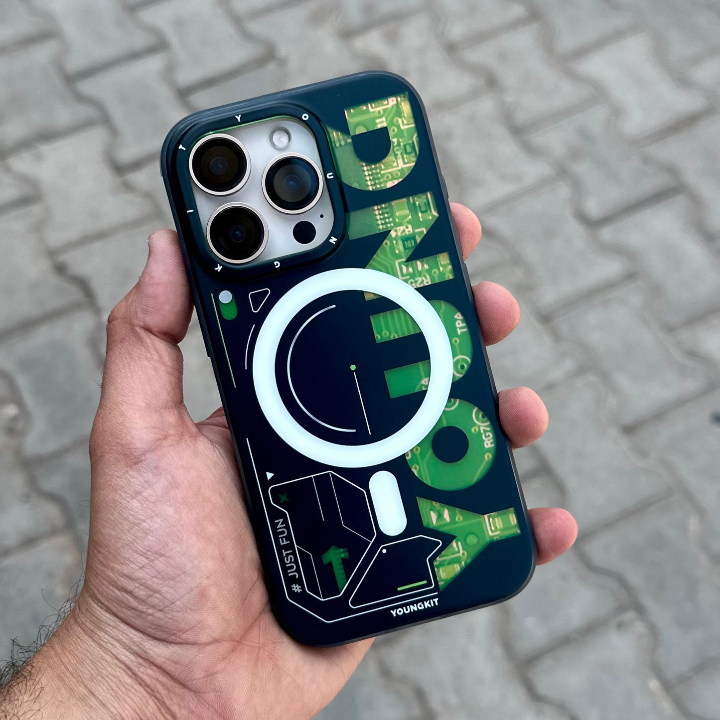 Youngkit Cyberpunk Case-Green Black ( No. 1389 )
