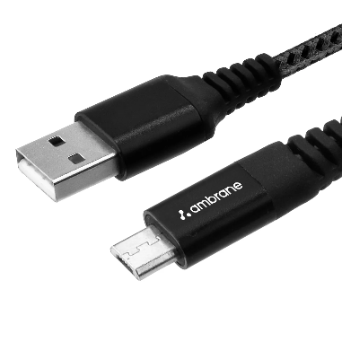 Ambrane USB To Micro Nylon Braided Cable-BCM 15 ( No. 004 )