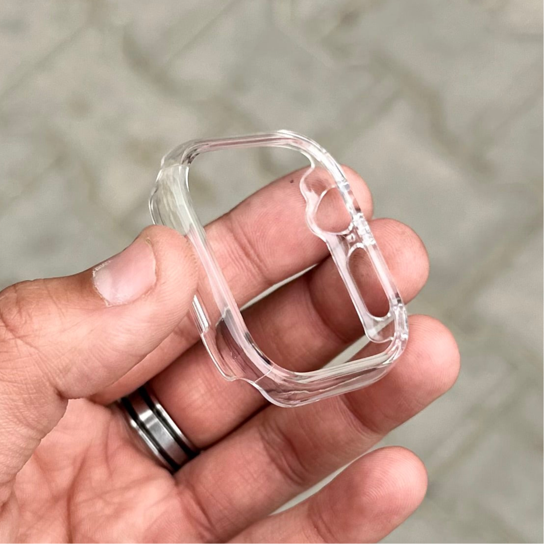 iWatch Bumper Case Without Glass- Transparent Glossy ( No.1357 )