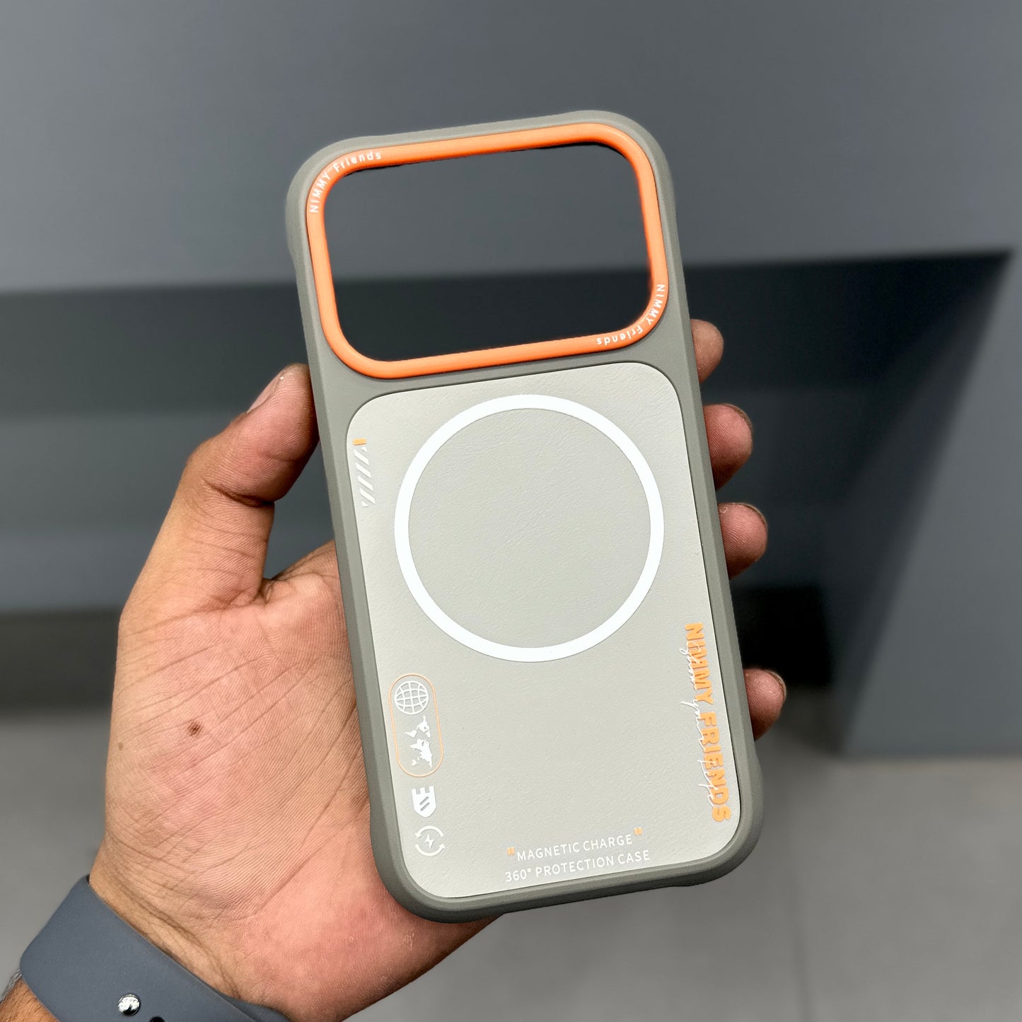 NIMMY MAGSAFE CASE - GREY ORANGE ( No. 2697 )