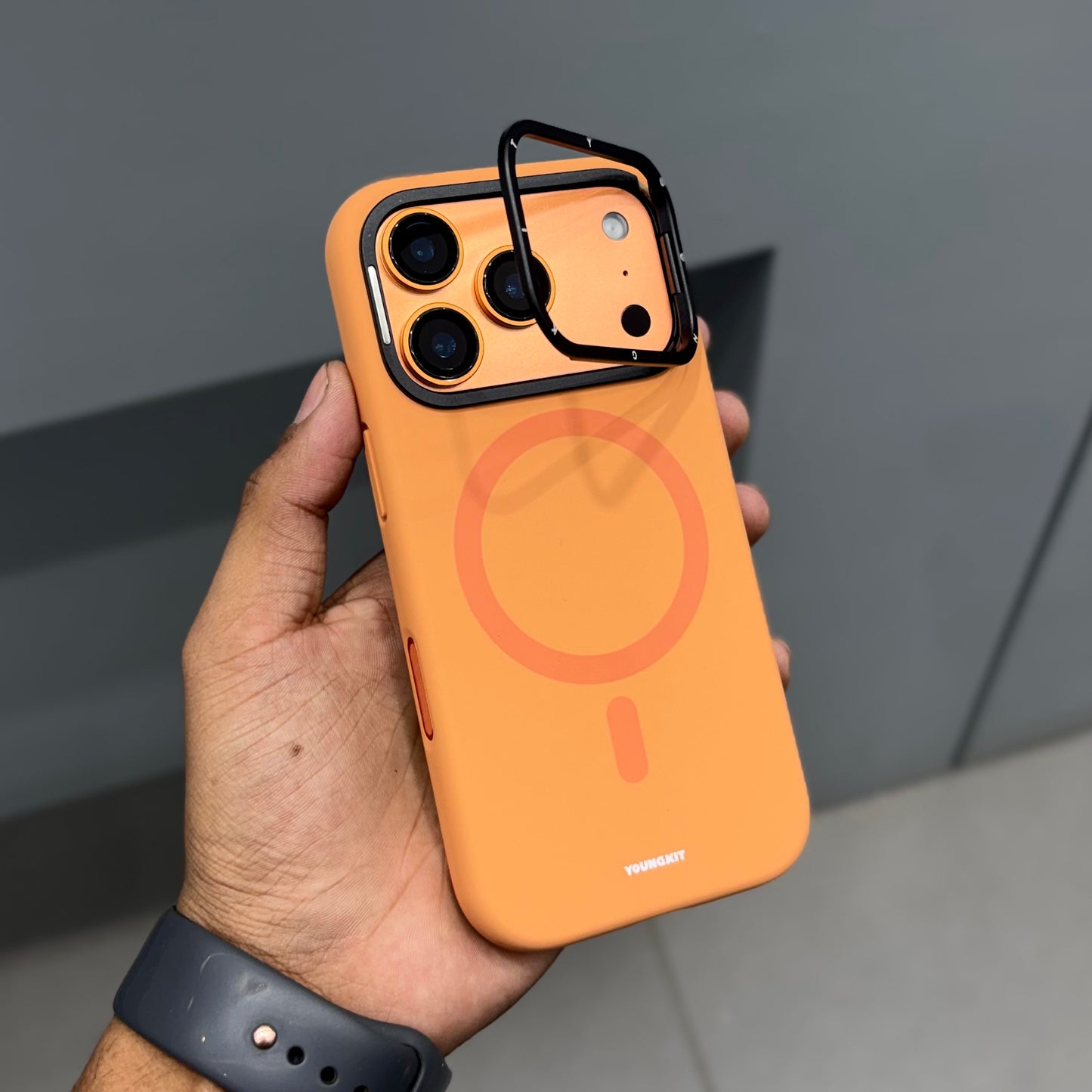 YOUNGKIT HARD SILICON MAGSAFE CASE - Orange ( No. 2392 )