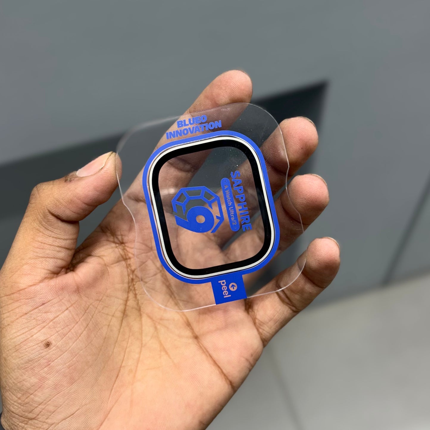 BLUEO SAPPHIRE GLASS WITH TITANUM ALLOY - NATURAL TITANIUM ( No. 2357 )