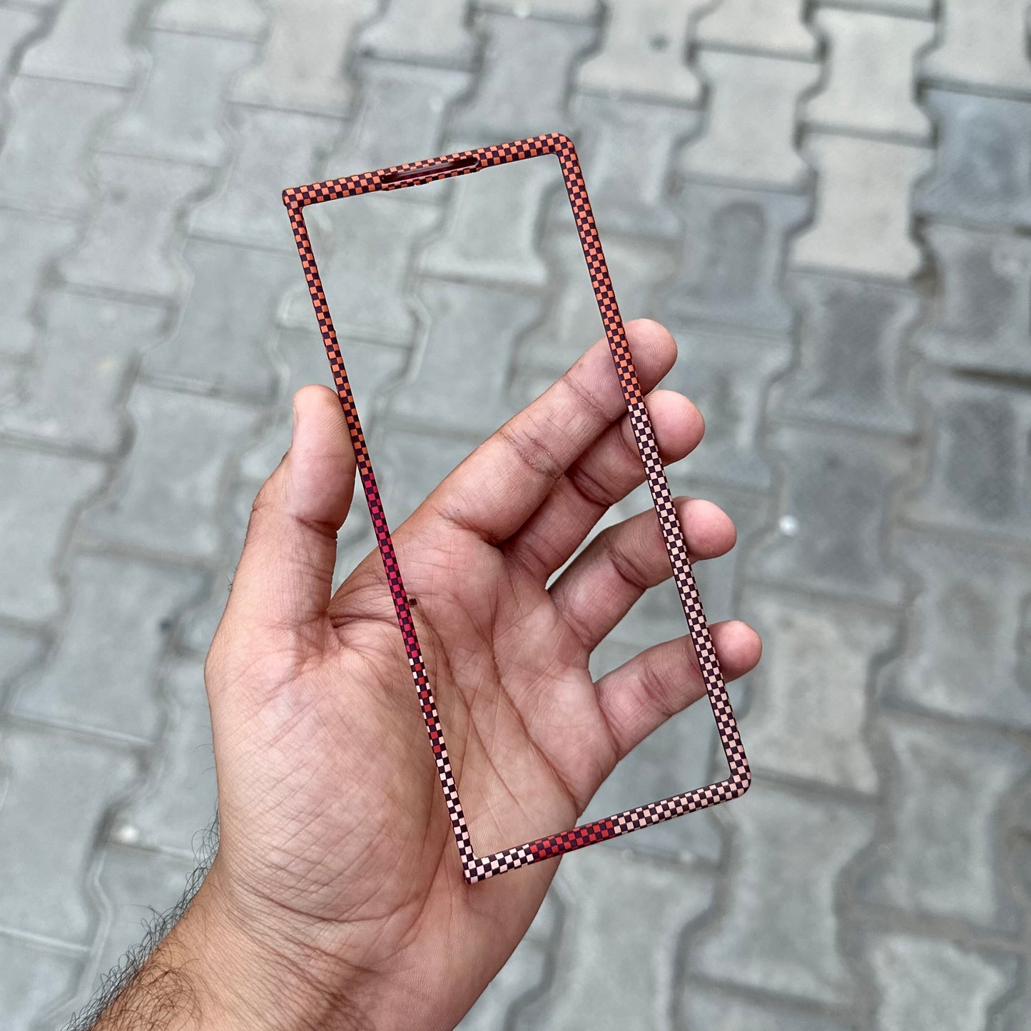 Luxo Orange Check With Magsafe-Samsung ( No. 1891 )