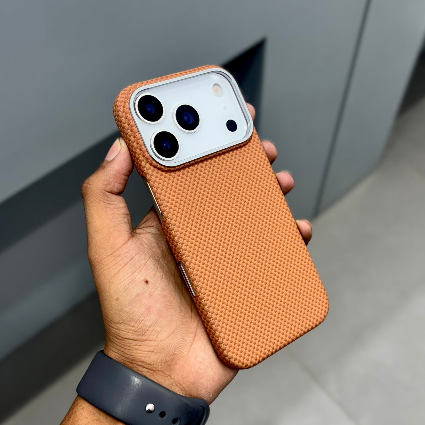 Face Design Carbon Case with Magsafe ( No. 2038 ) 17 Series-Orange