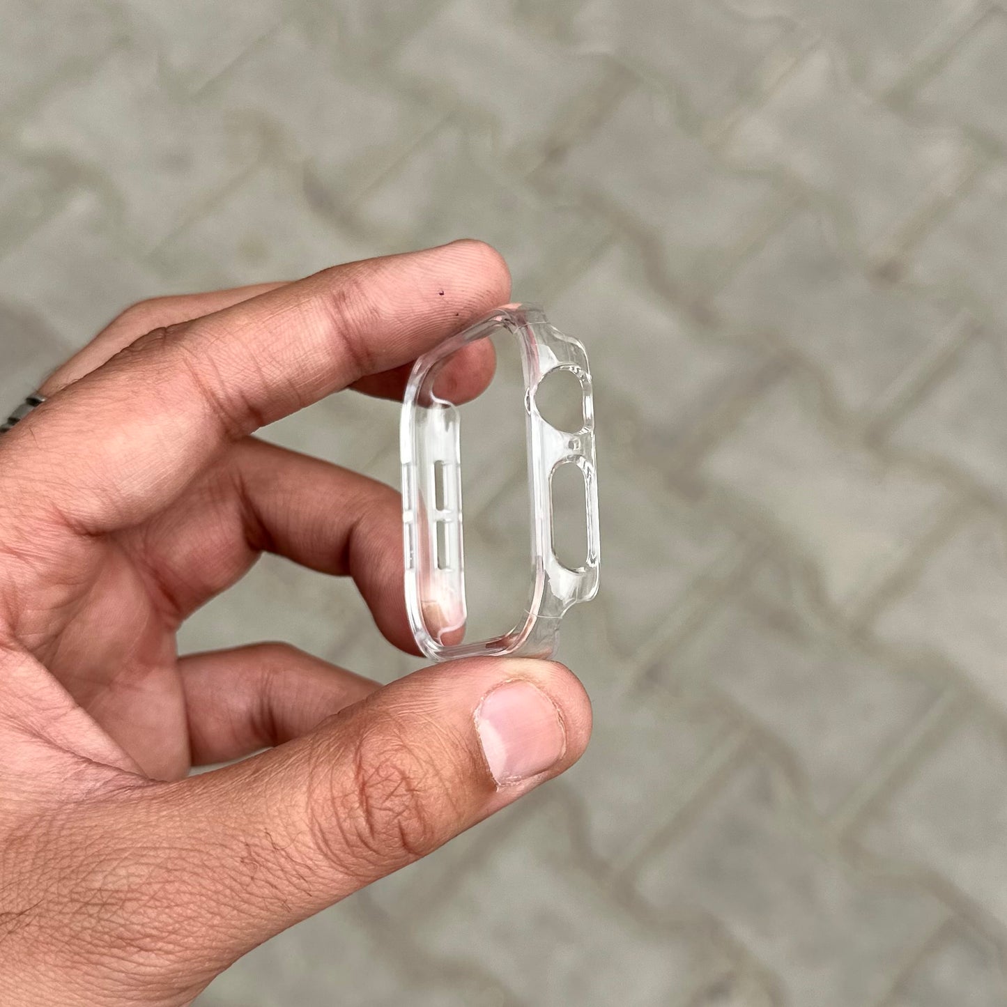 iWatch Bumper Case Without Glass- Transparent Glossy ( No.1357 )