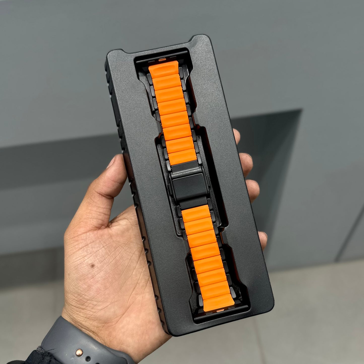 VORTEX METAL LINK STRAP - BLACK ORANGE ( No. 2948 )