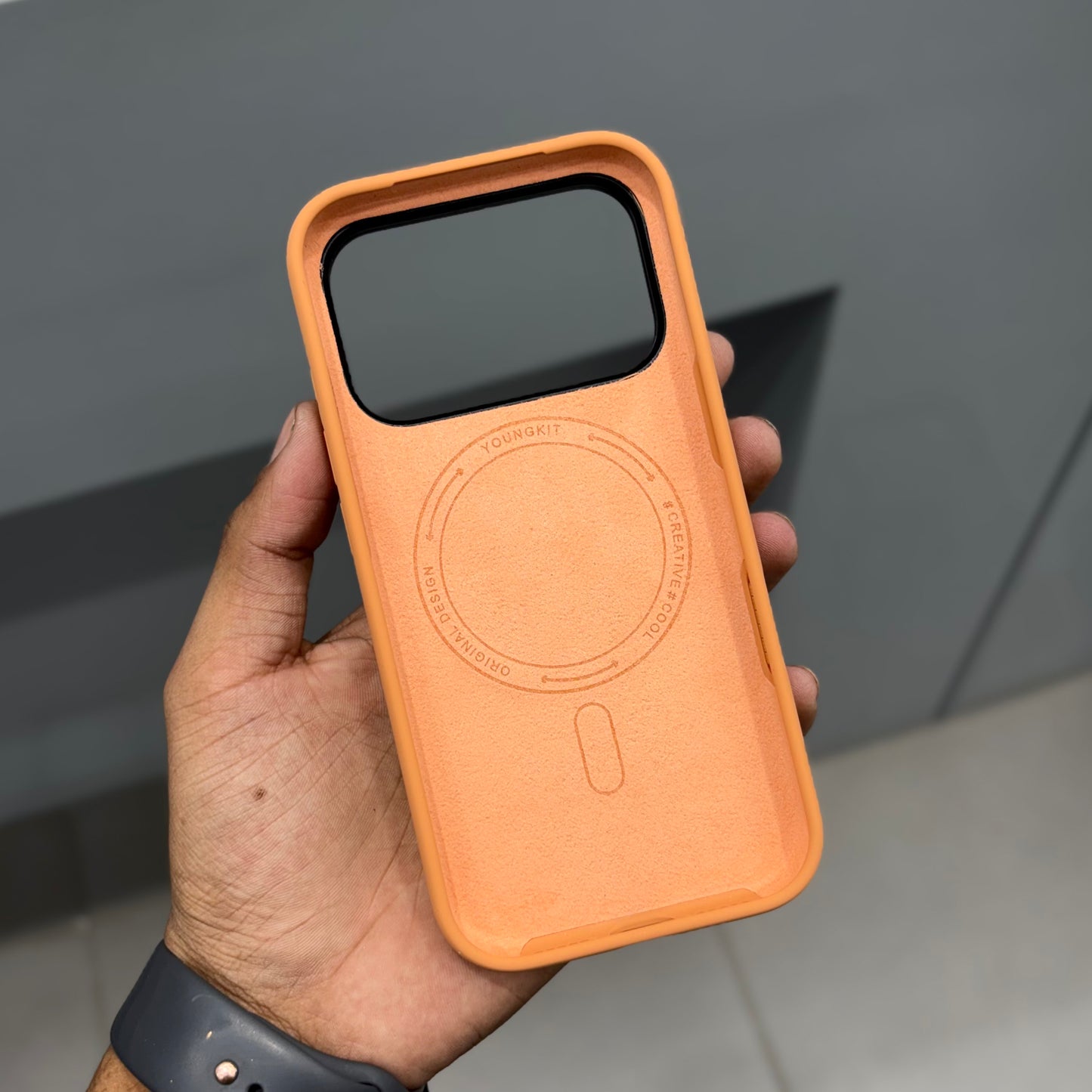 YOUNGKIT HARD SILICON MAGSAFE CASE - Orange ( No. 2392 )