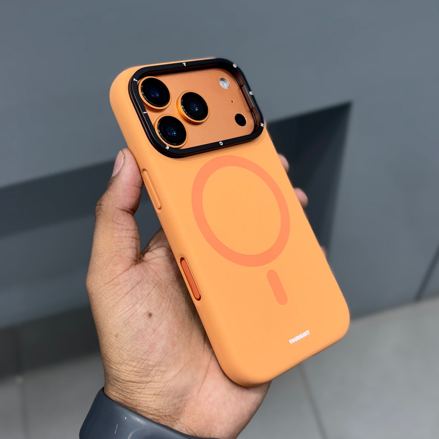 YOUNGKIT HARD SILICON MAGSAFE CASE - Orange ( No. 2392 )