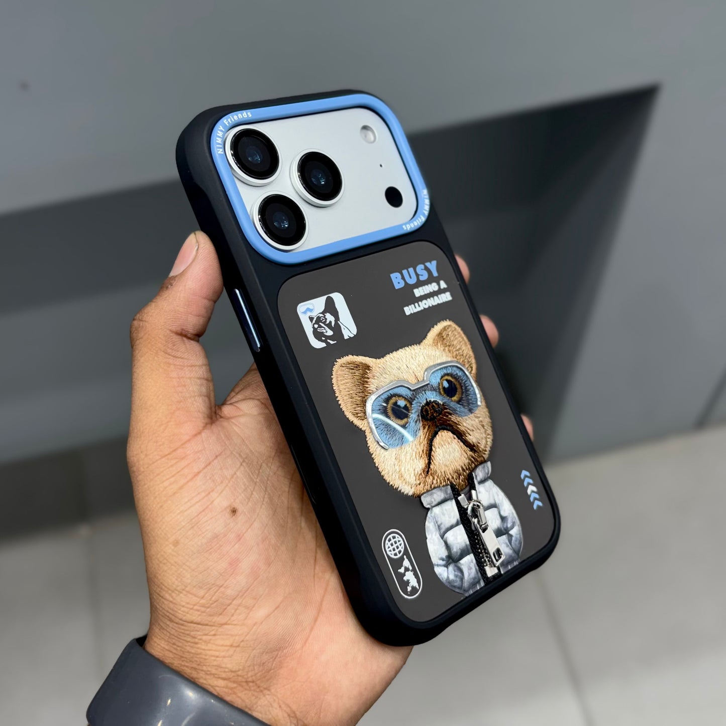 NIMMY DOG CASE - BLACK BLUE ( No. 2406 )