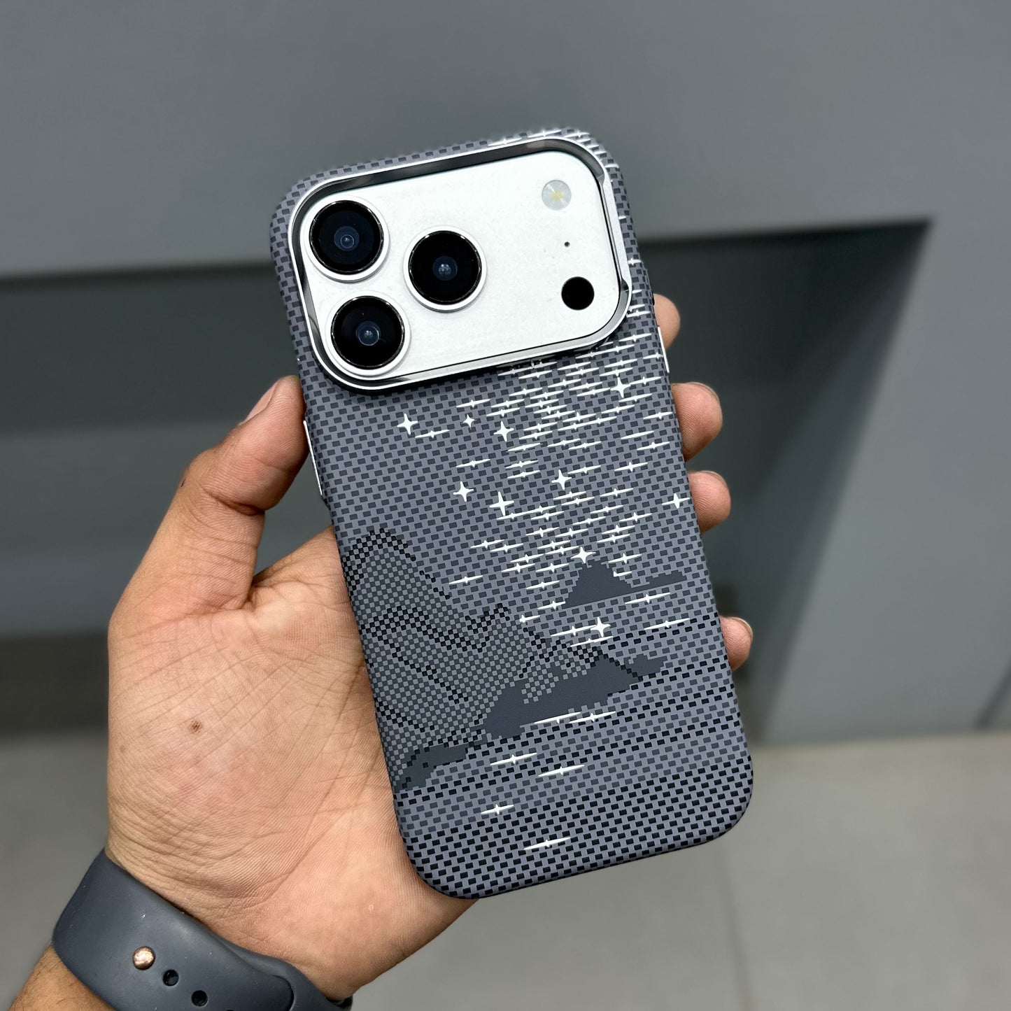 LUXO CARBON CASE - GREY STARS ( No. 3160 )