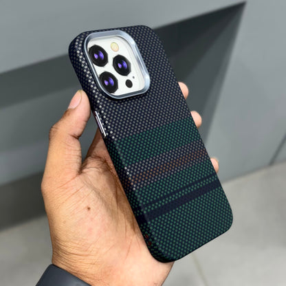 Luxo Green Grey Lines Case With Magsafe ( No. 1918 )