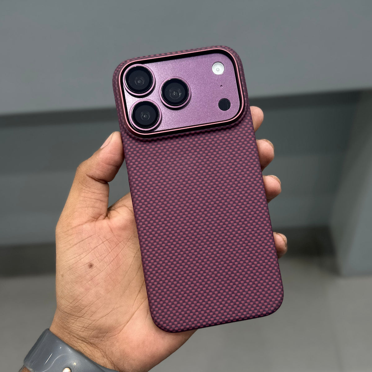 CMAQ X CARBON REAL COBON CASE - WINE RED ( No. 3866 )