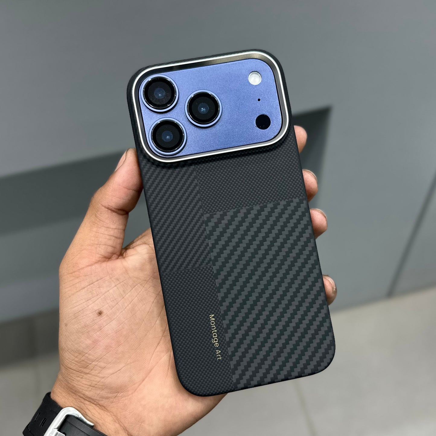 BENKS MONTAGE REAL CARBON CASE MAGSAFE -BLACK ( No. 2831 )