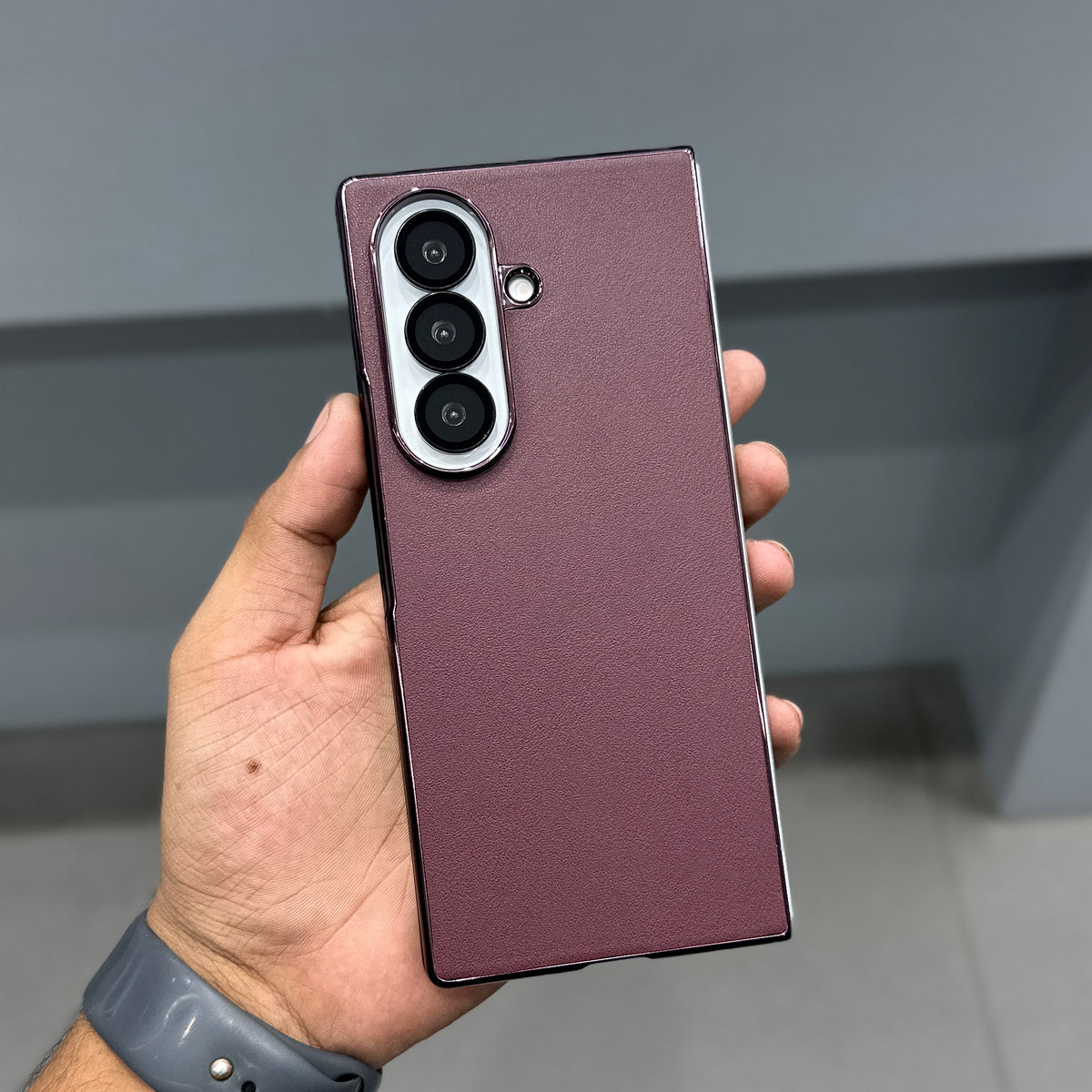 D FANS PU LEATHER SAMSUNG CASE - BURGUNDY ( No. 4113 )