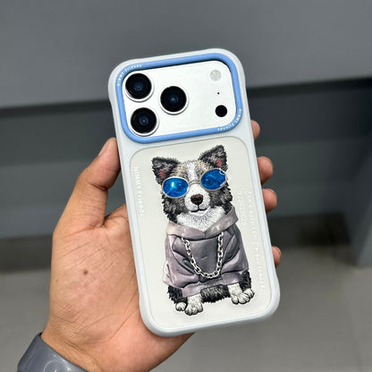 NIMMY DOG CHAIN CASE-GREY BLUE ( No. 2533 )