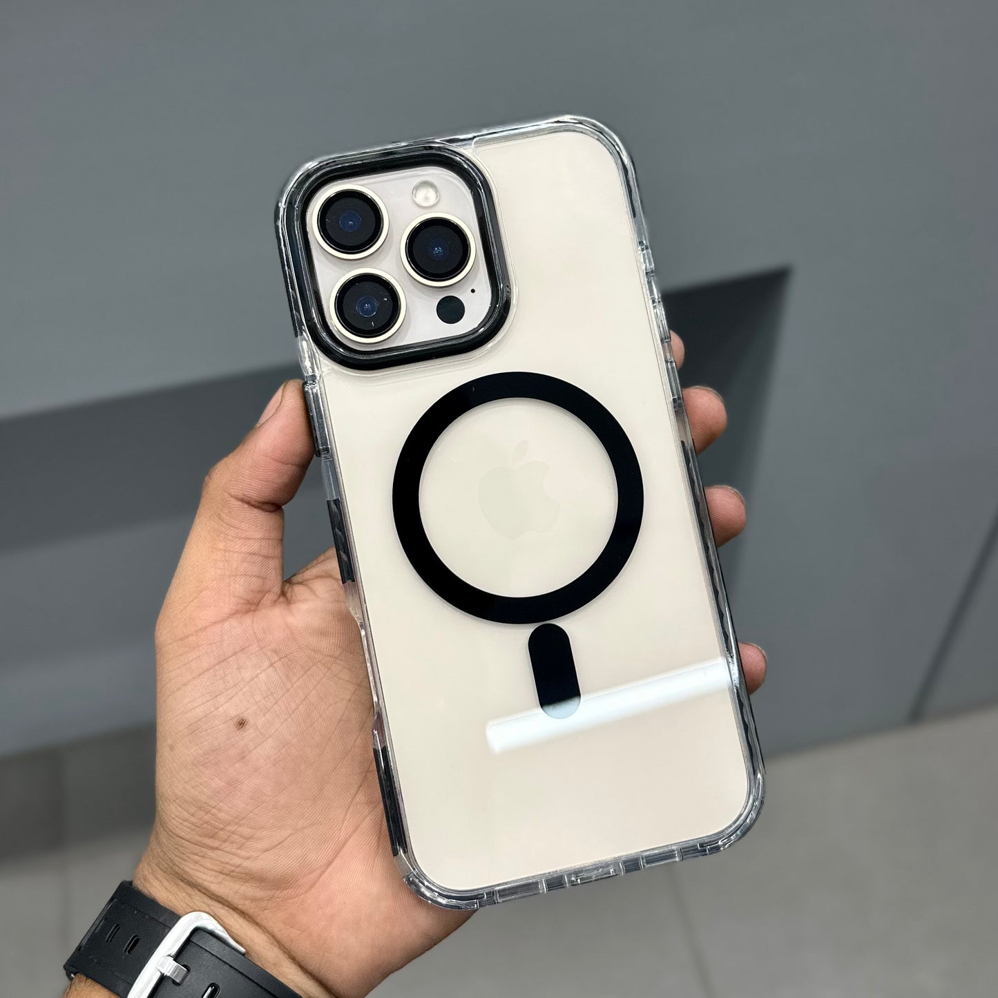 TRANZO BC 01 DETACHABLE HOOK MAGSAFE CASE - BLACK ( No. 2756 )