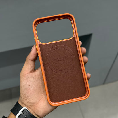 ICON CLASSIC LEATHER MAGSAFE CASE - ORANGE ( No. 2866 )