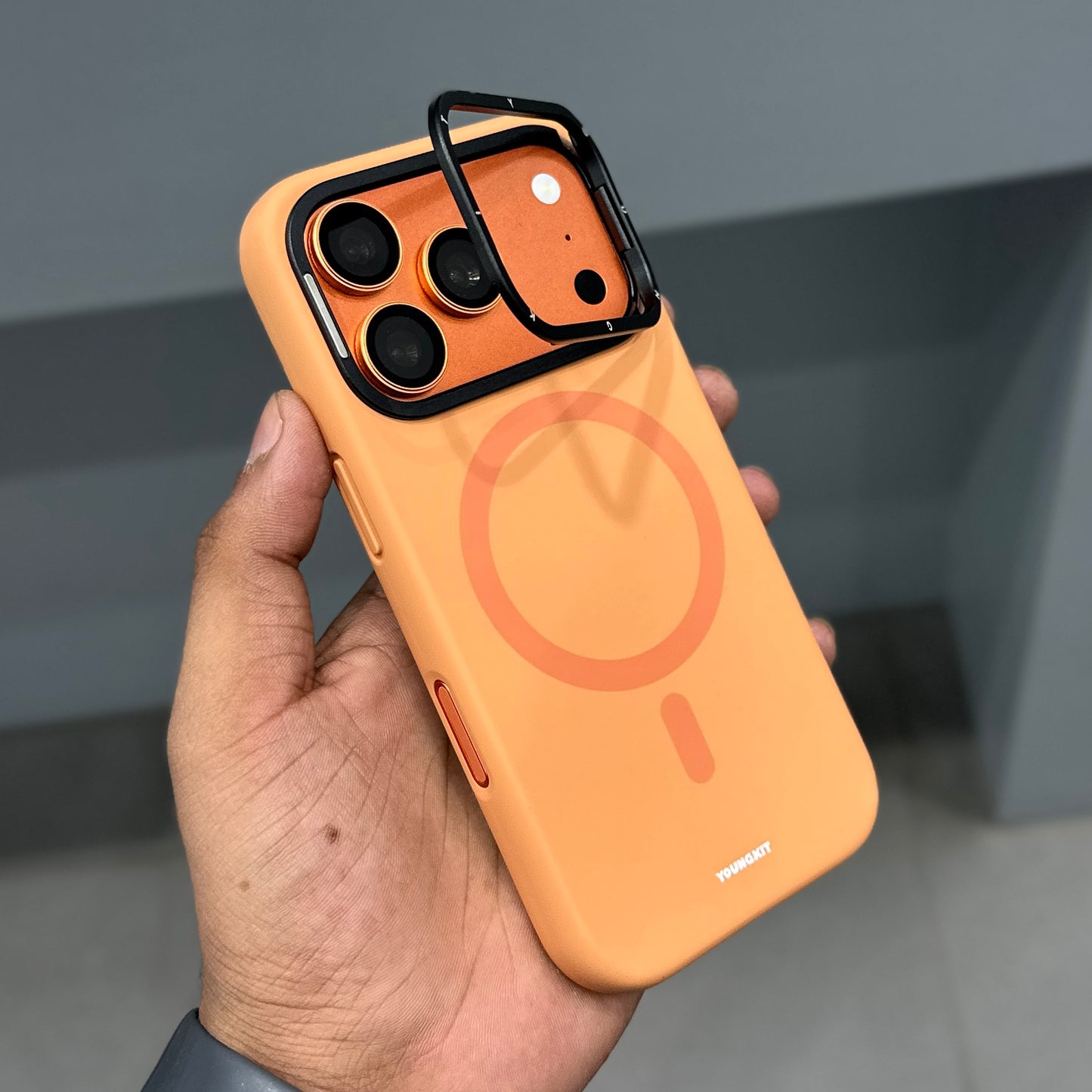 YOUNGKIT HARD SILICON MAGSAFE CASE - Orange ( No. 2392 )
