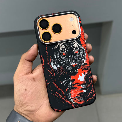LUXO MAGSAFE CASE - BLACK RED TIGER ( No. 3658 )