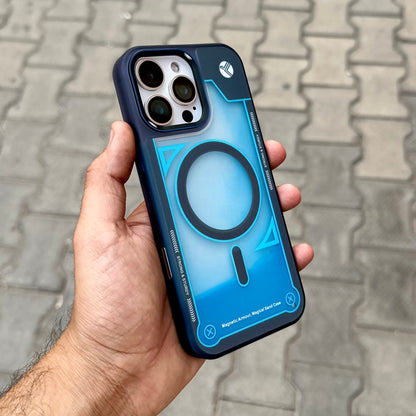 Grafix Sand Floting Case With Magsafe-Blue ( No. 1805 )
