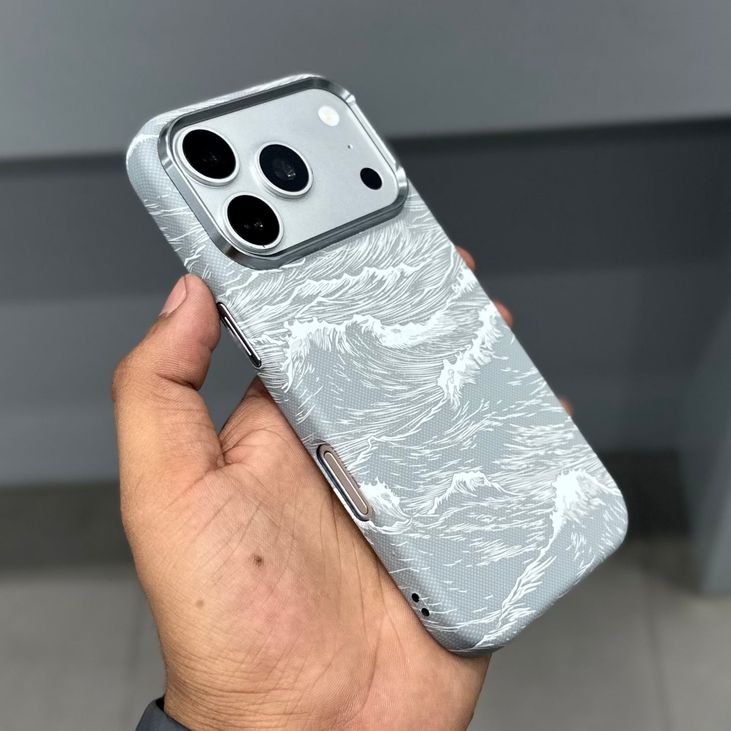 LUXO MAGSAFE CASE SEA WAVES - GREY ( No. 3670 )