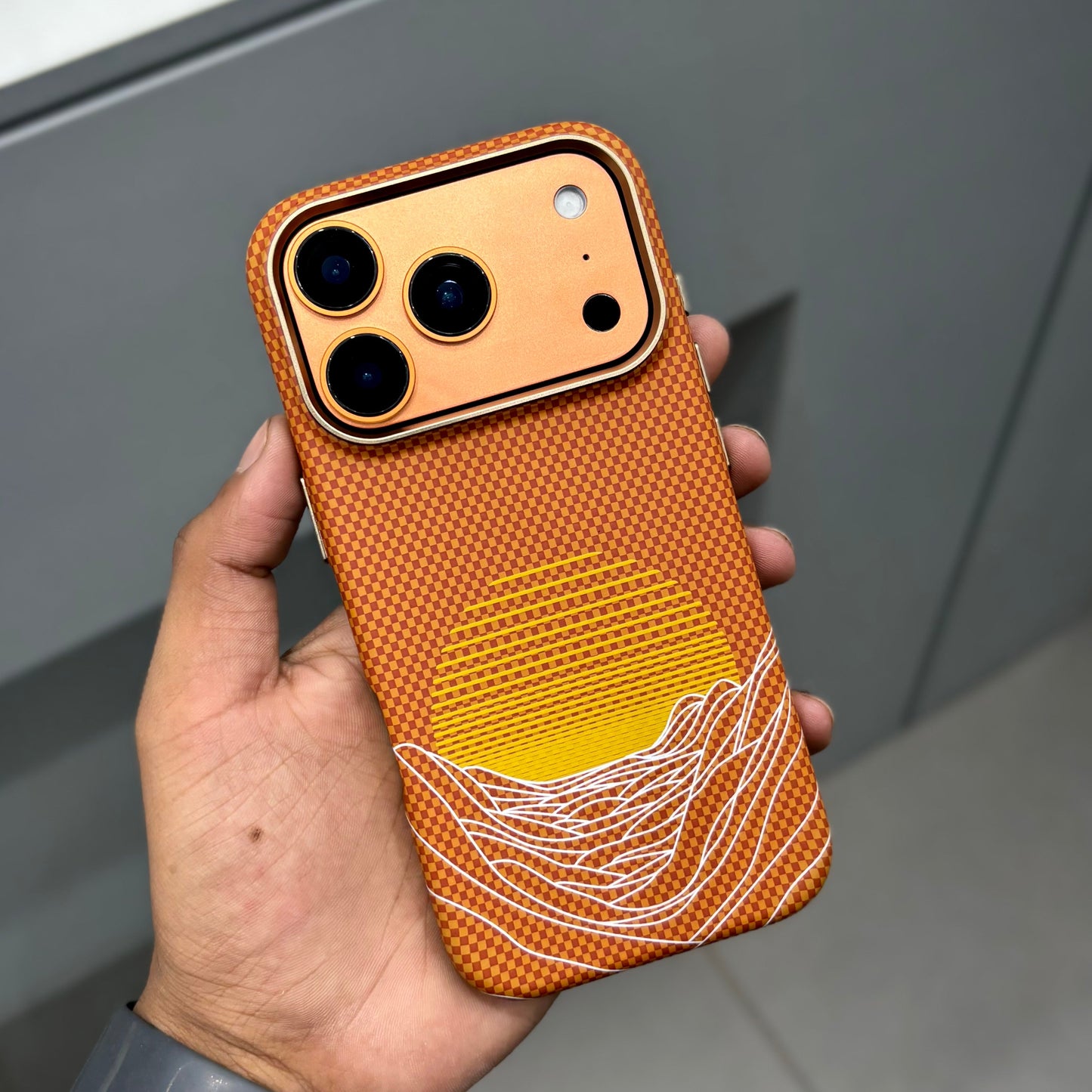 KDM Grafix Sunset with Magsafe Case - Orange ( No. 2222)