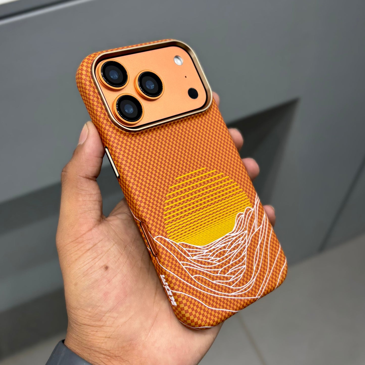 KDM Grafix Sunset with Magsafe Case - Orange ( No. 2222)